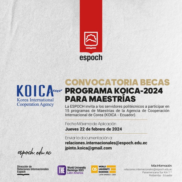 Programa Becas KOICA 2024 - ESPOCH｜ESCUELA SUPERIOR POLITECNICA DE ...